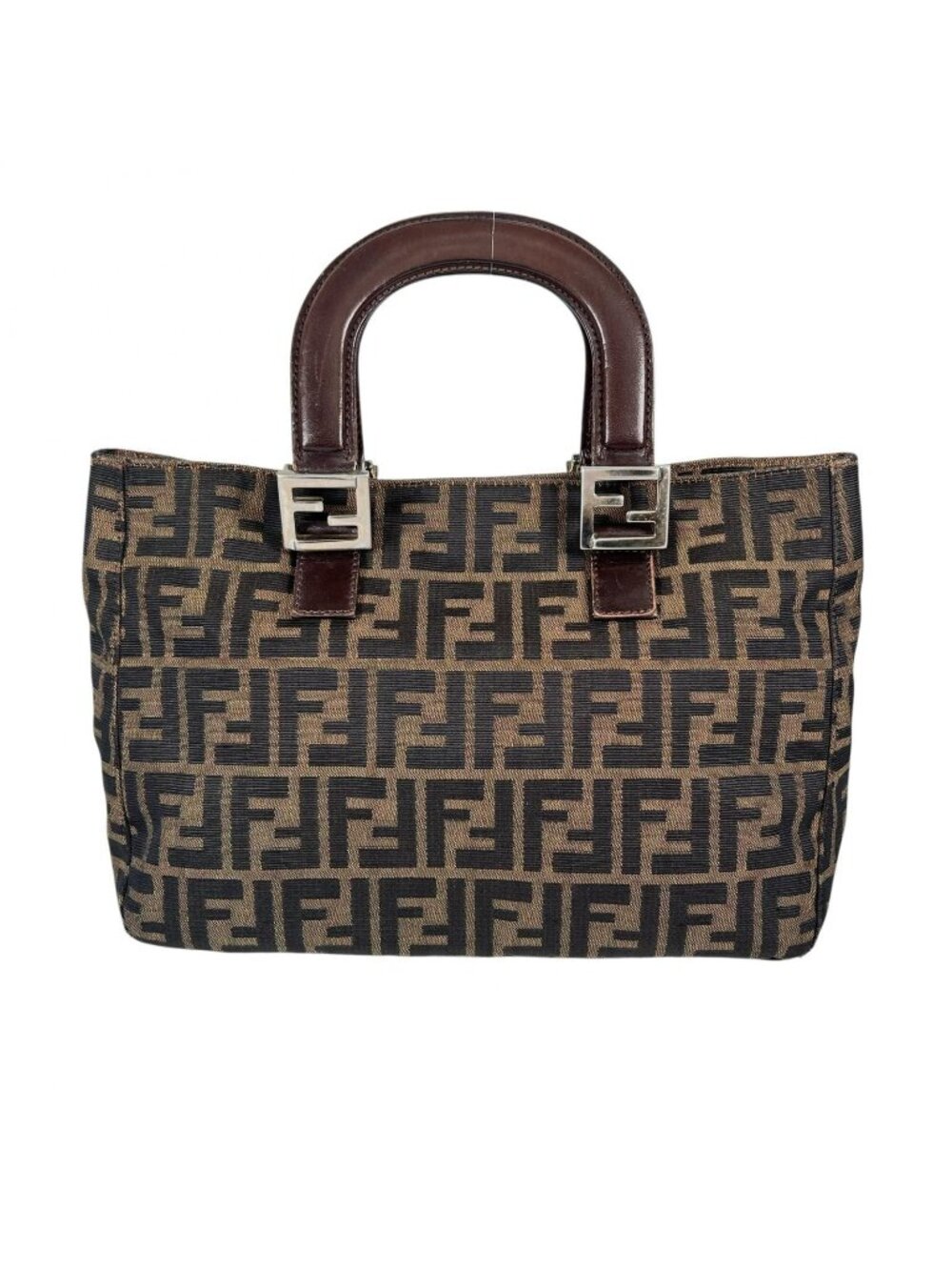 Fendi Handbag Canvas Brown